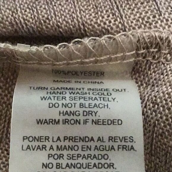 Essentials by Milano Taupe Gauzy Knit Stud Embellished Lightweight Short Sleeve - Picture 14 of 14